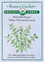 White Flowered Greek Organic Heirloom Oregano Seeds